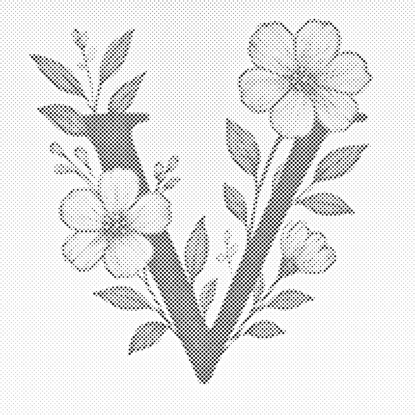 Dotting - Bogstav V - Blomstermønster