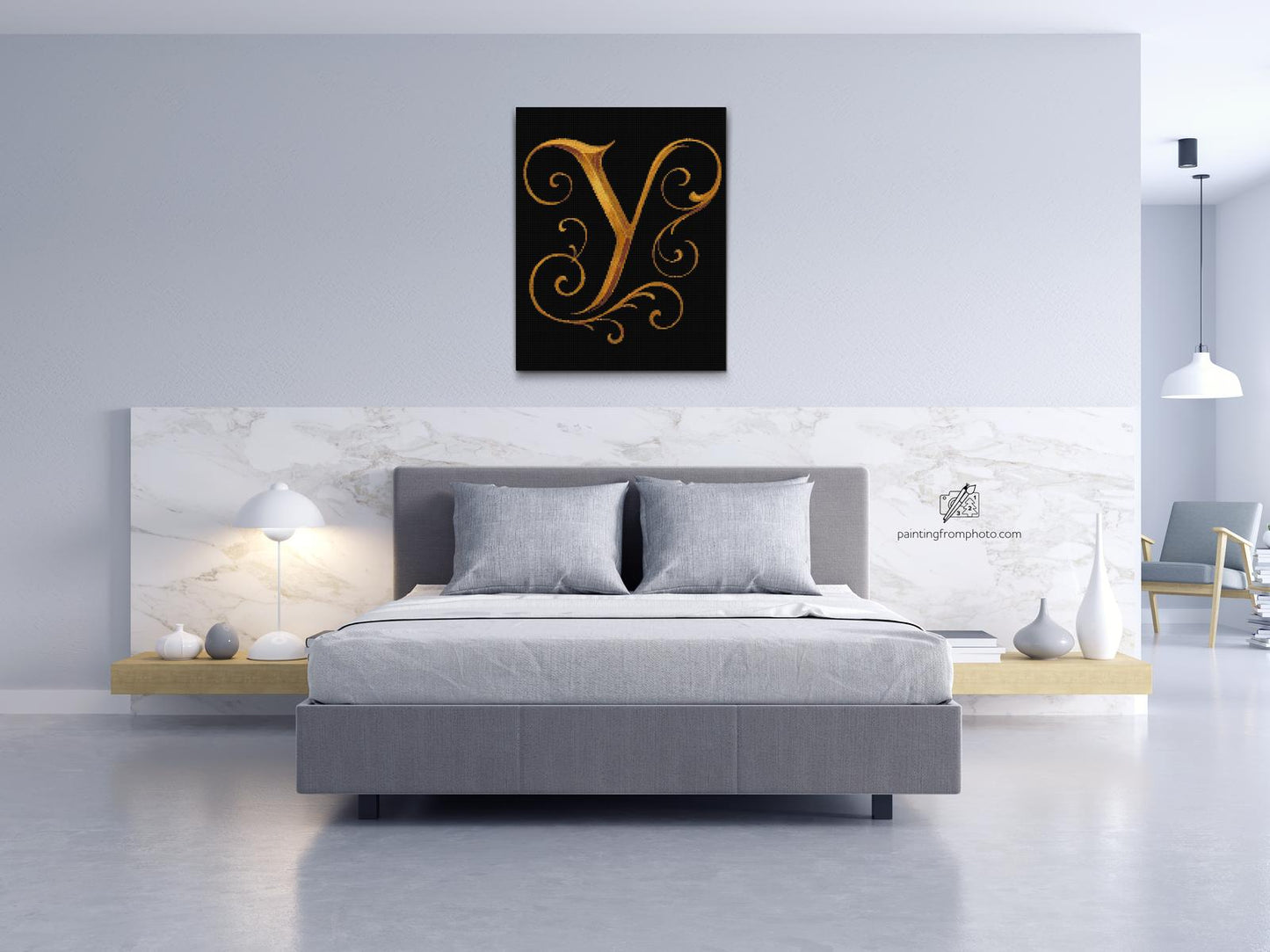 Diamond Paint - Bogstav Y