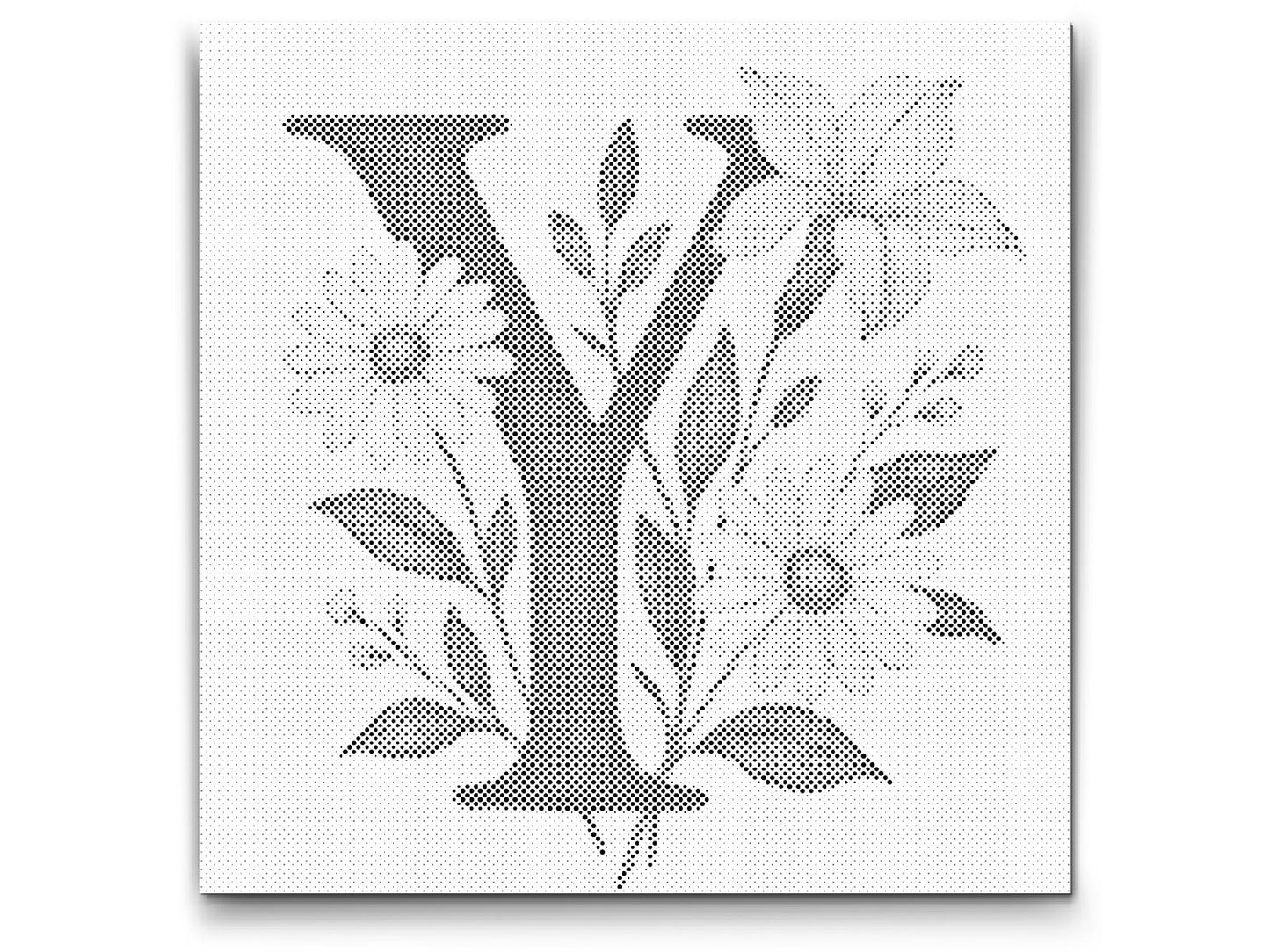 Dotting - Bogstav Y - Blomstermønster