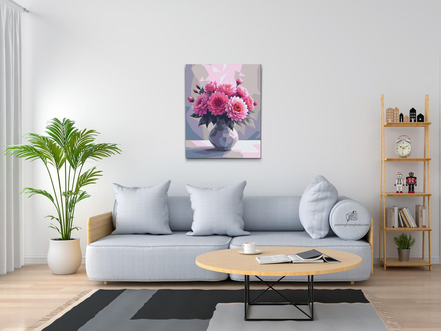 Paint by number - Vektorbuket i en vase
