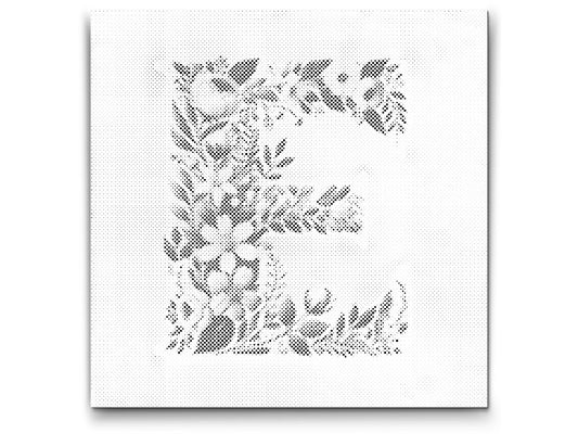 Dotting - Bogstav E - Blomstermønster