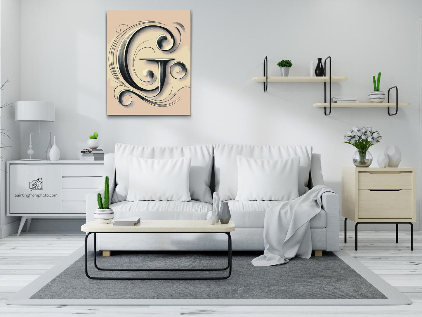 Paint by number - Bogstavet G