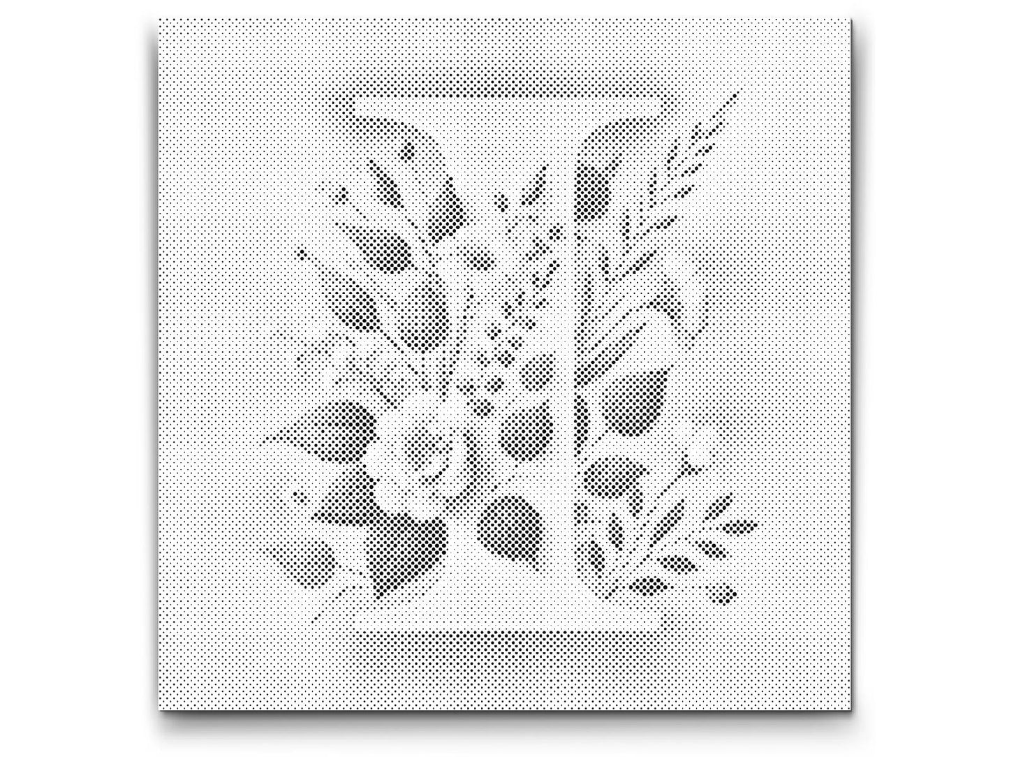 Dotting - Bogstav I - Blomstermønster