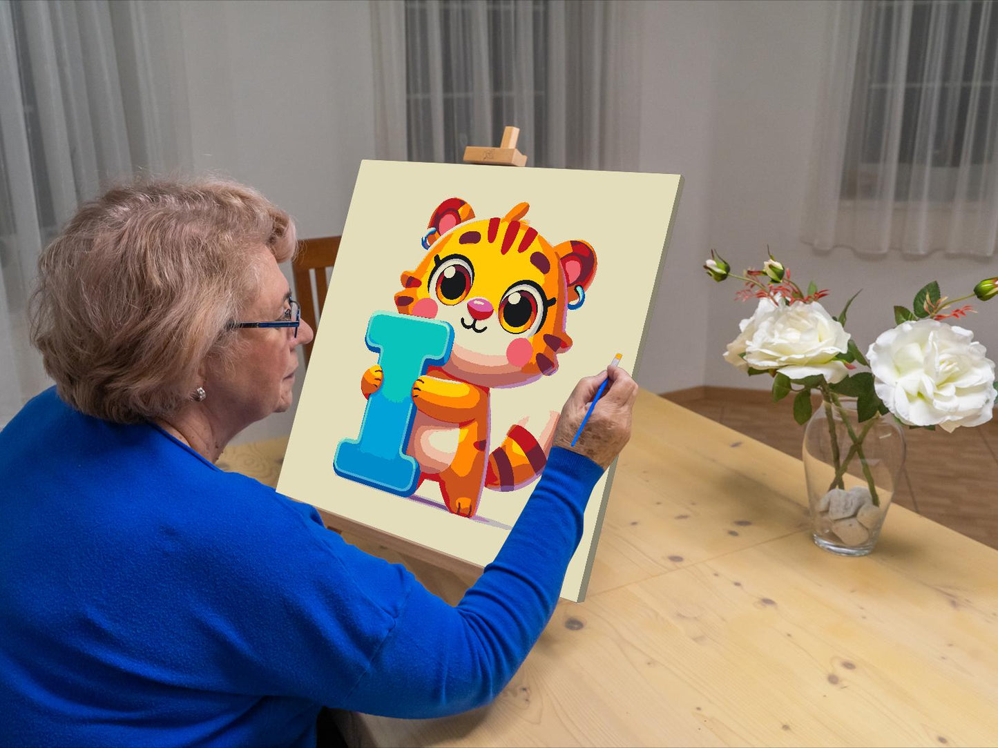 Paint by number - Brev I – Med et dyr