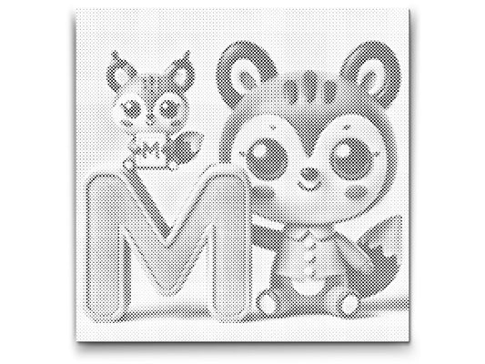 Dotting - Bogstavet M – Med et dyr