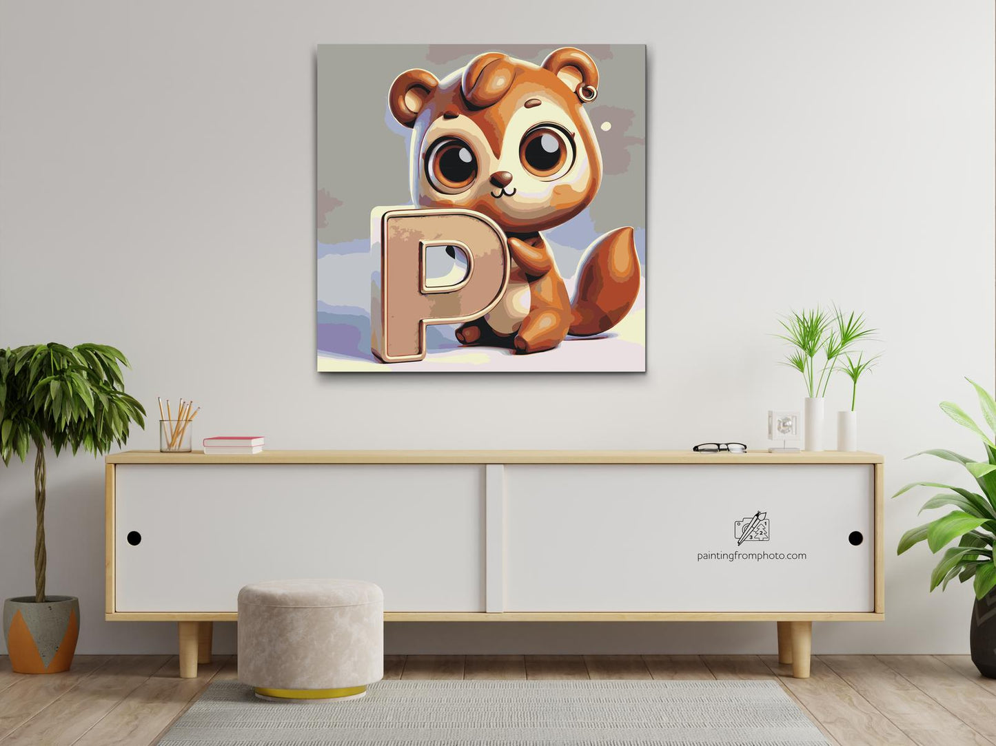Paint by number - Bogstav P – Med et dyr