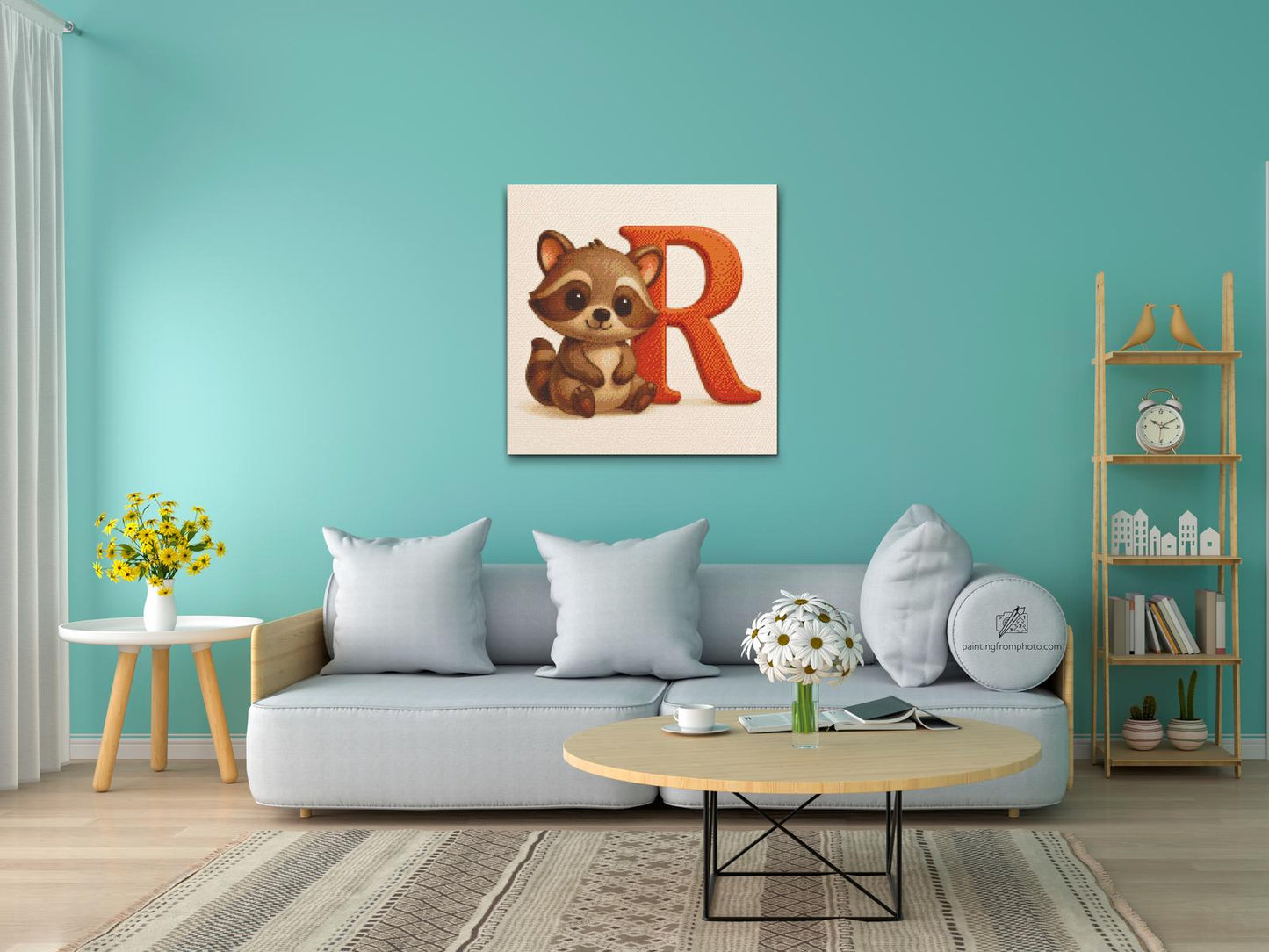 Diamond Paint - Bogstavet R – Med et dyr