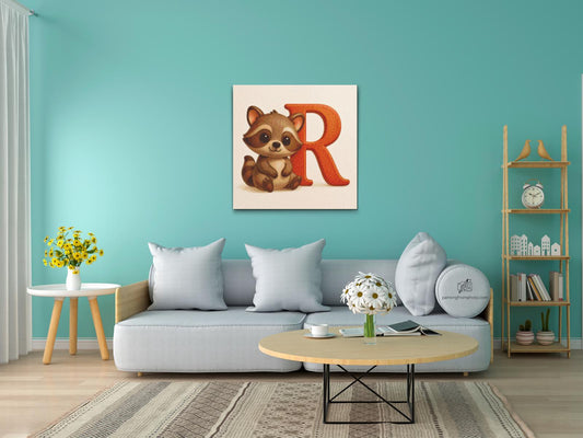 Diamond Paint - Bogstavet R – Med et dyr