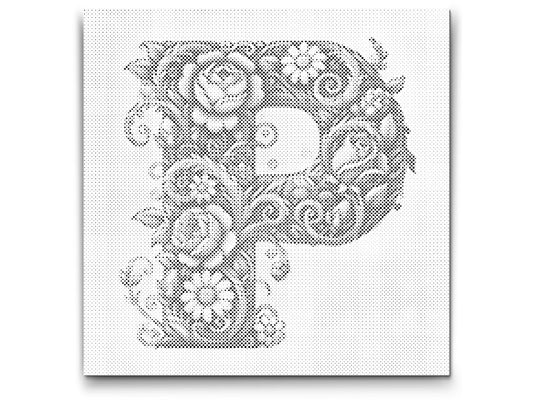 Dotting - Bogstav P - Blomstermønster