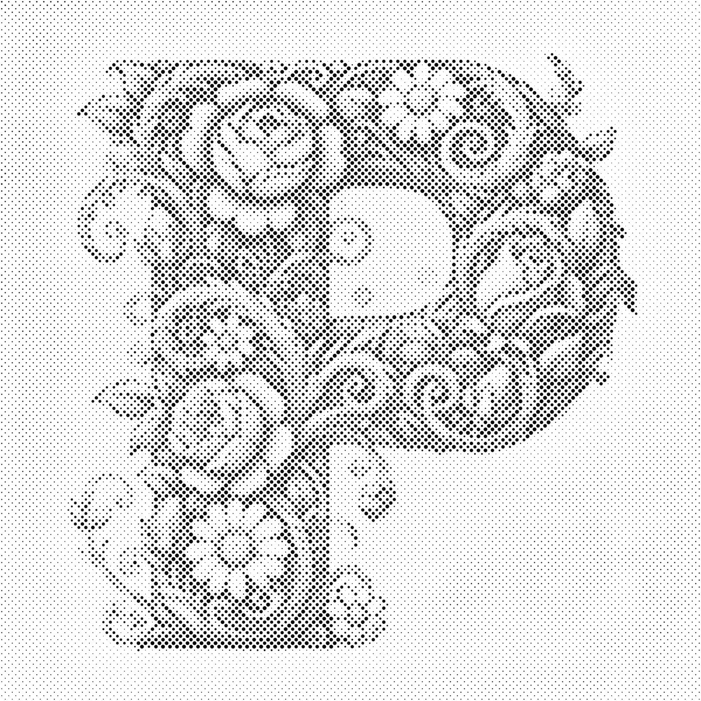 Dotting - Bogstav P - Blomstermønster