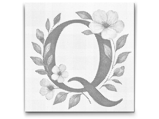 Dotting - Bogstav Q - Blomstermønster