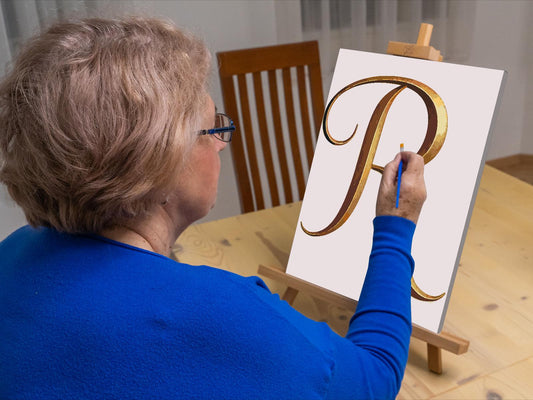 Paint by number - Bogstavet R