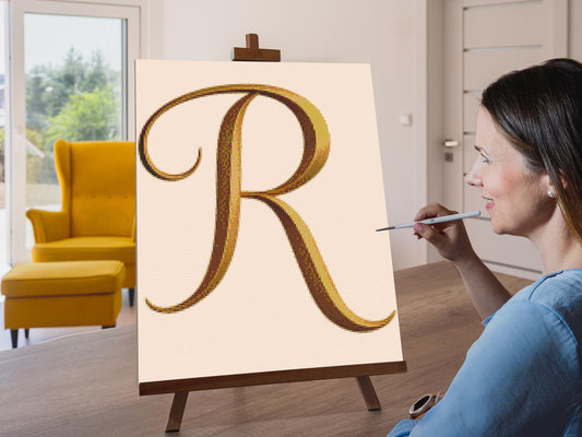 Diamond Paint - Bogstavet R