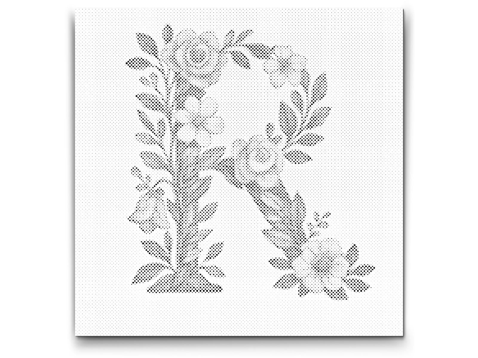 Dotting - Bogstav R - Blomstermønster