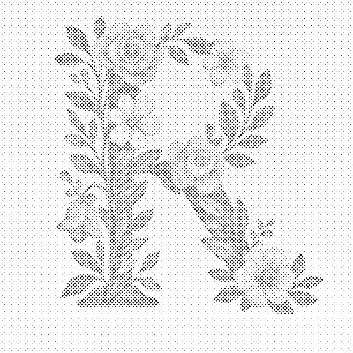 Dotting - Bogstav R - Blomstermønster