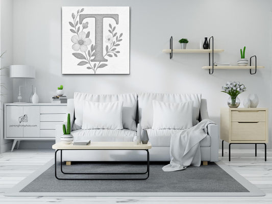 Dotting - Bogstav T - Blomstermønster