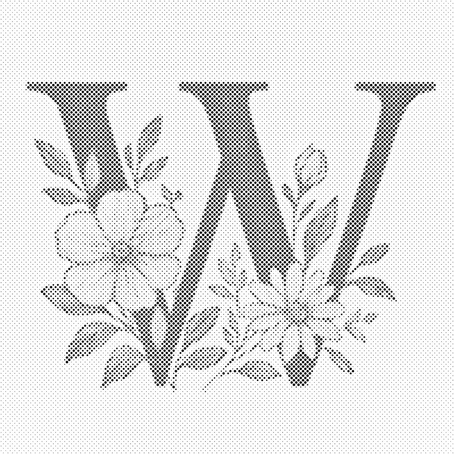Dotting - Bogstav W - Blomstermønster
