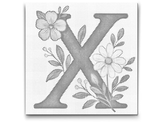 Dotting - Bogstav X - Blomstermønster