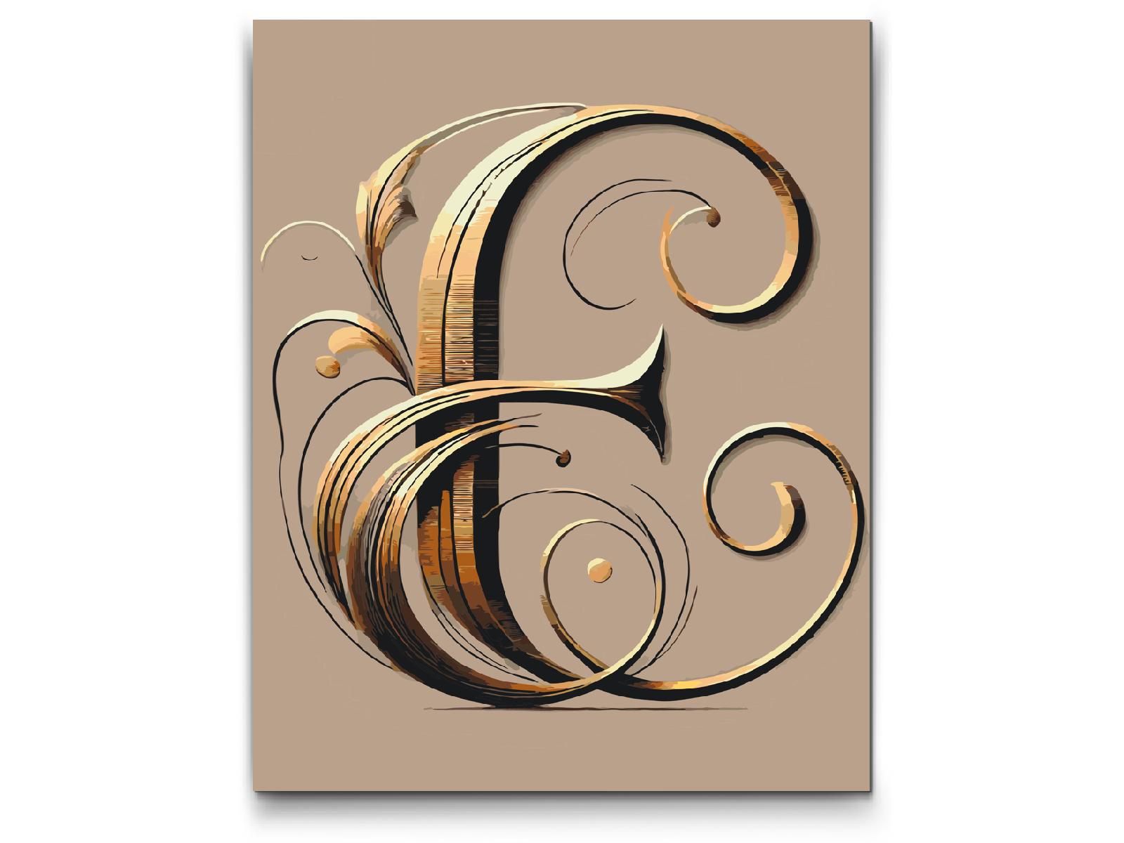 Paint by number - Bogstav E