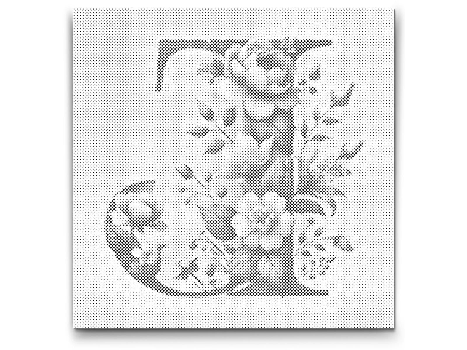 Dotting - Bogstav J - Blomstermønster