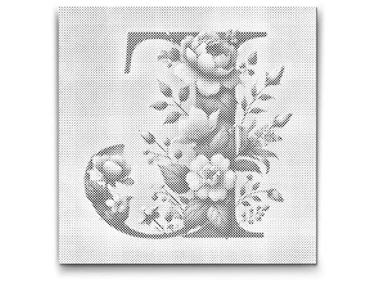 Dotting - Bogstav J - Blomstermønster