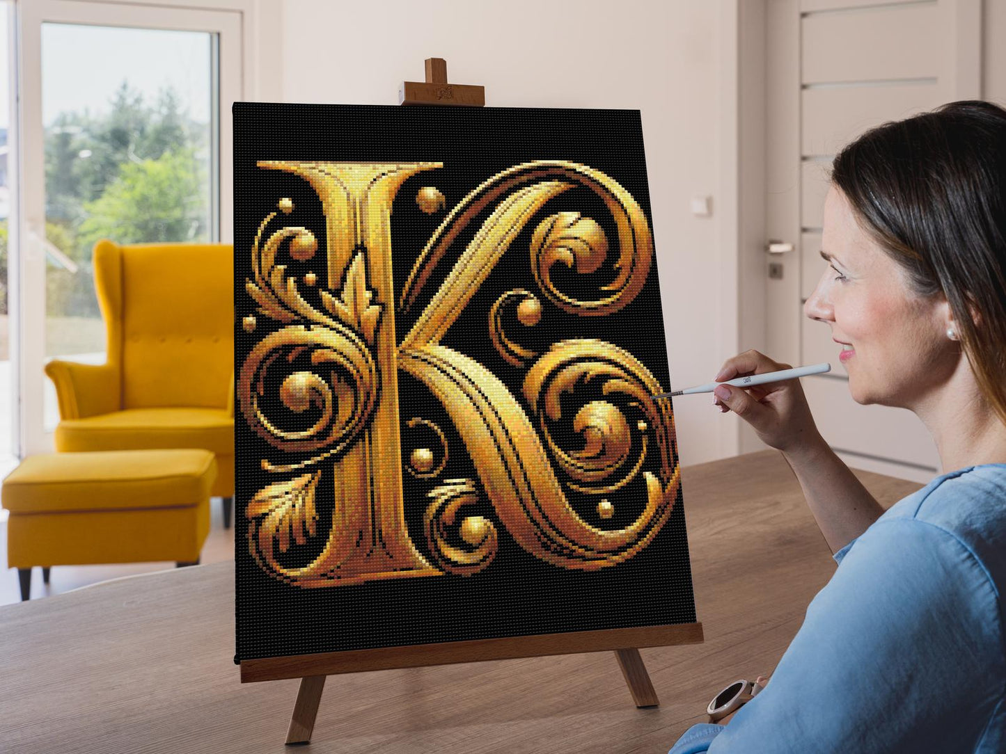 Diamond Paint - Bogstav K