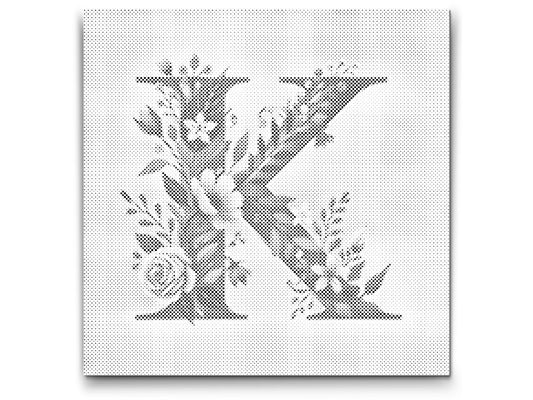 Dotting - Bogstav K - Blomstermønster
