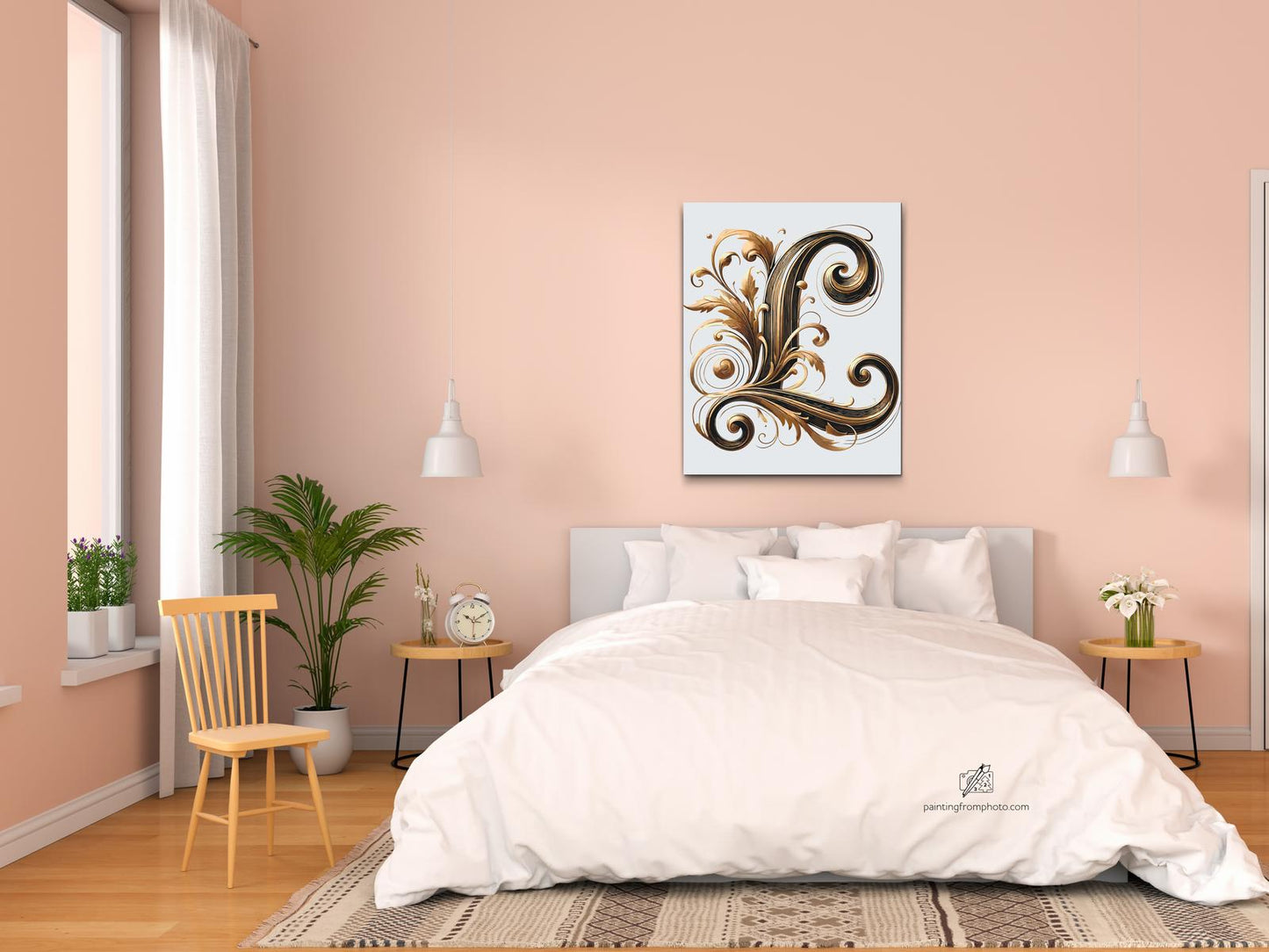 Paint by number - Bogstav L