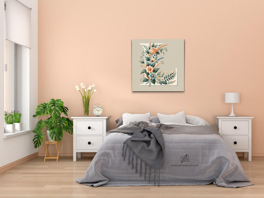 Diamond Paint - Bogstav L - Blomstermønster