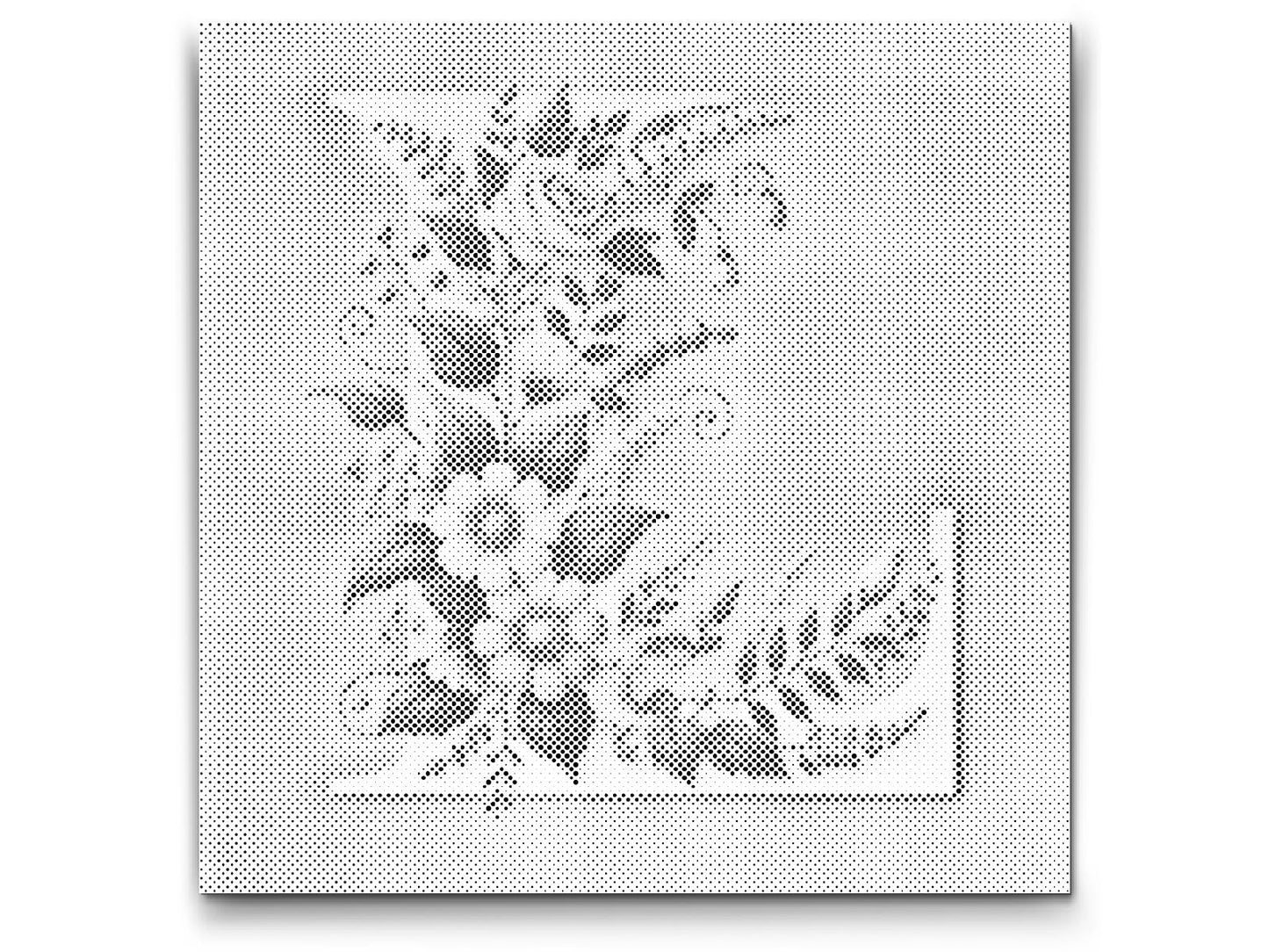 Dotting - Bogstav L - Blomstermønster