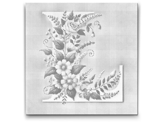Dotting - Bogstav L - Blomstermønster