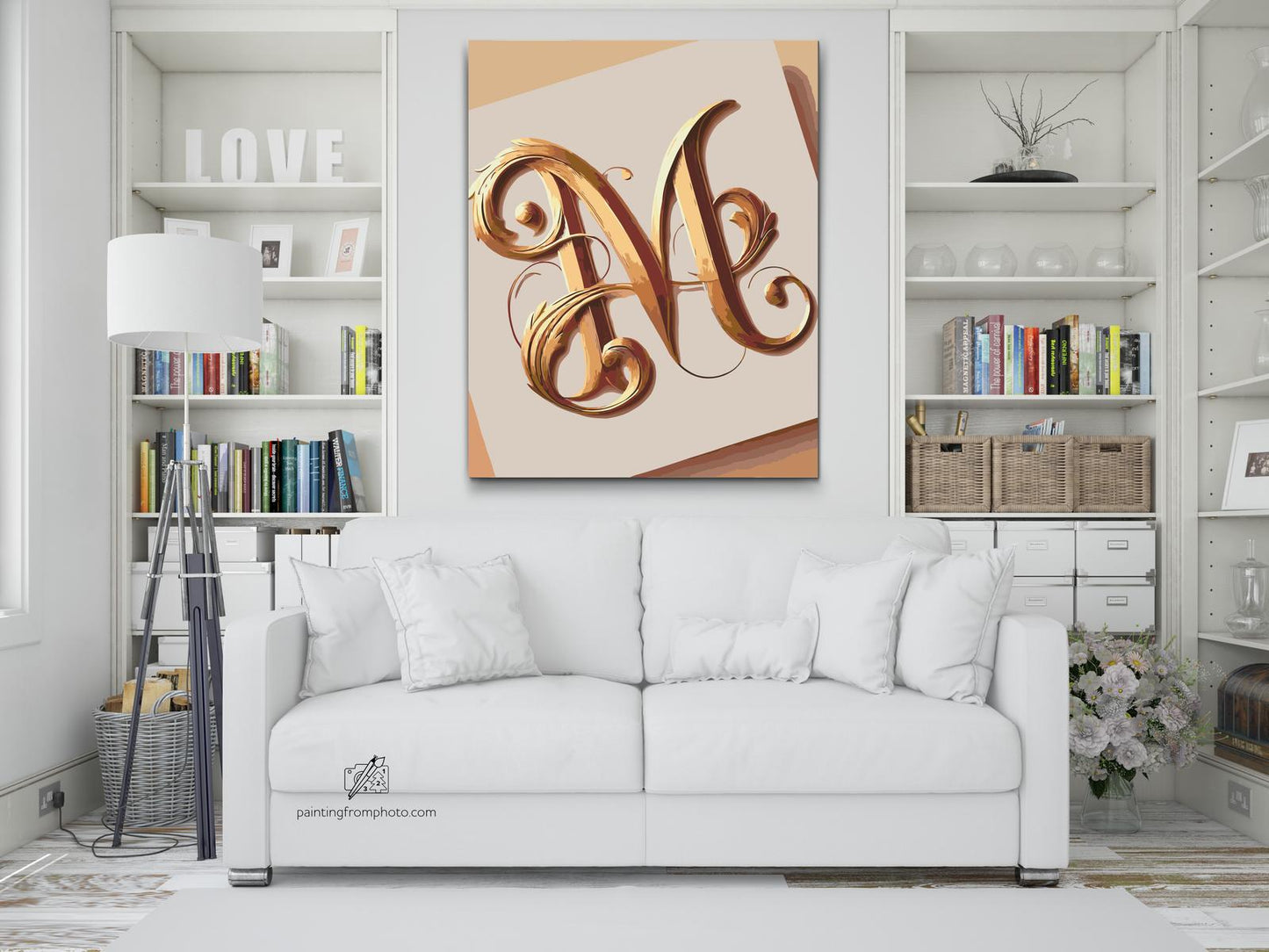 Paint by number - Bogstavet M