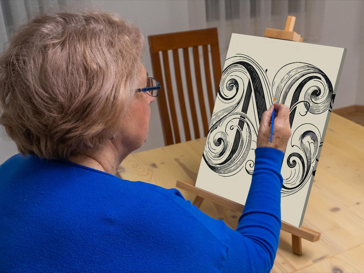 Paint by number - Bogstav N