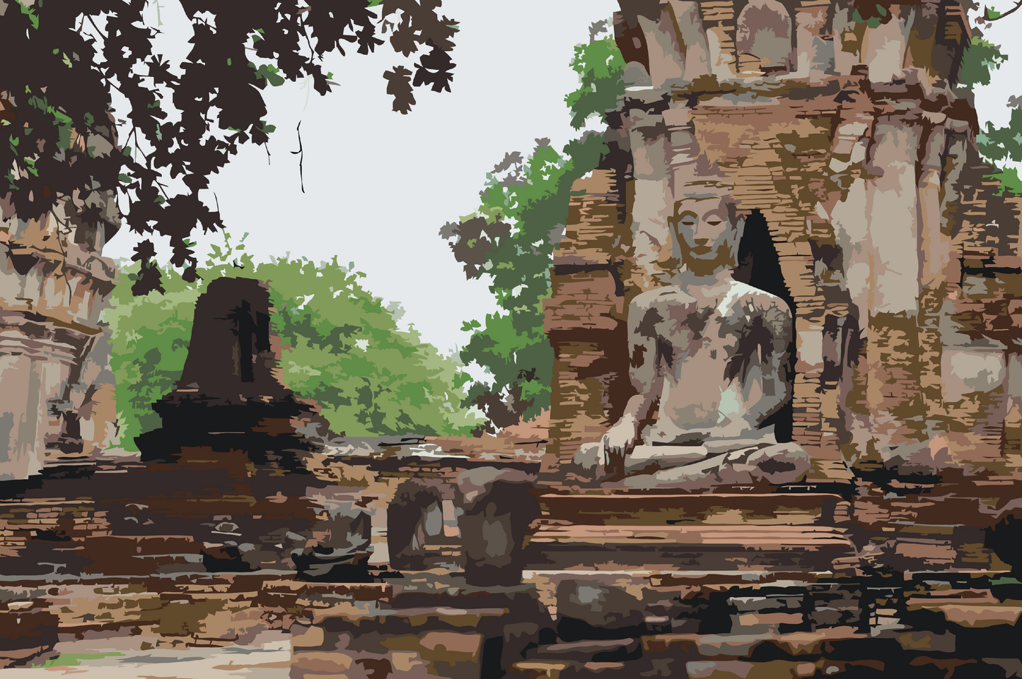 Paint by number - Ayutthaya