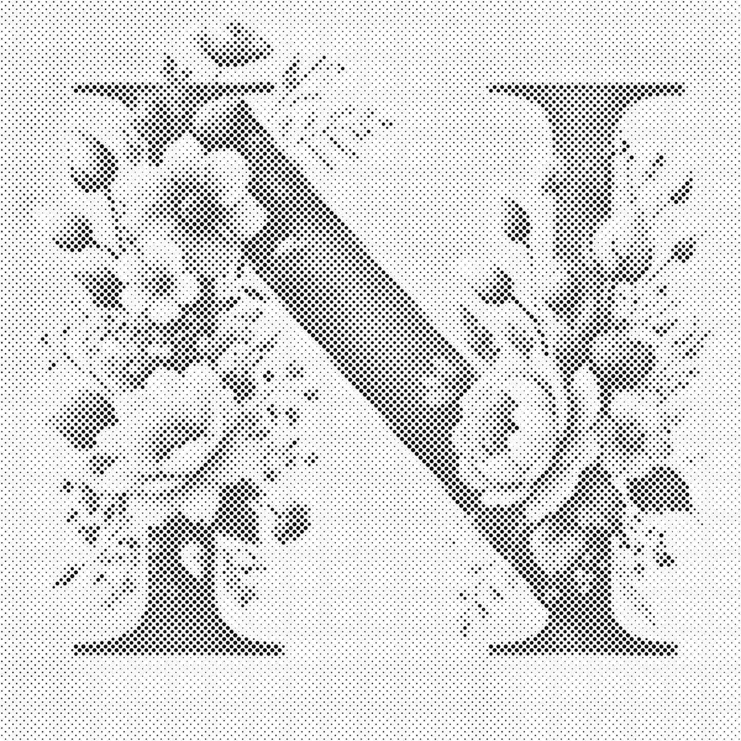 Dotting - Bogstav N - Blomstermønster
