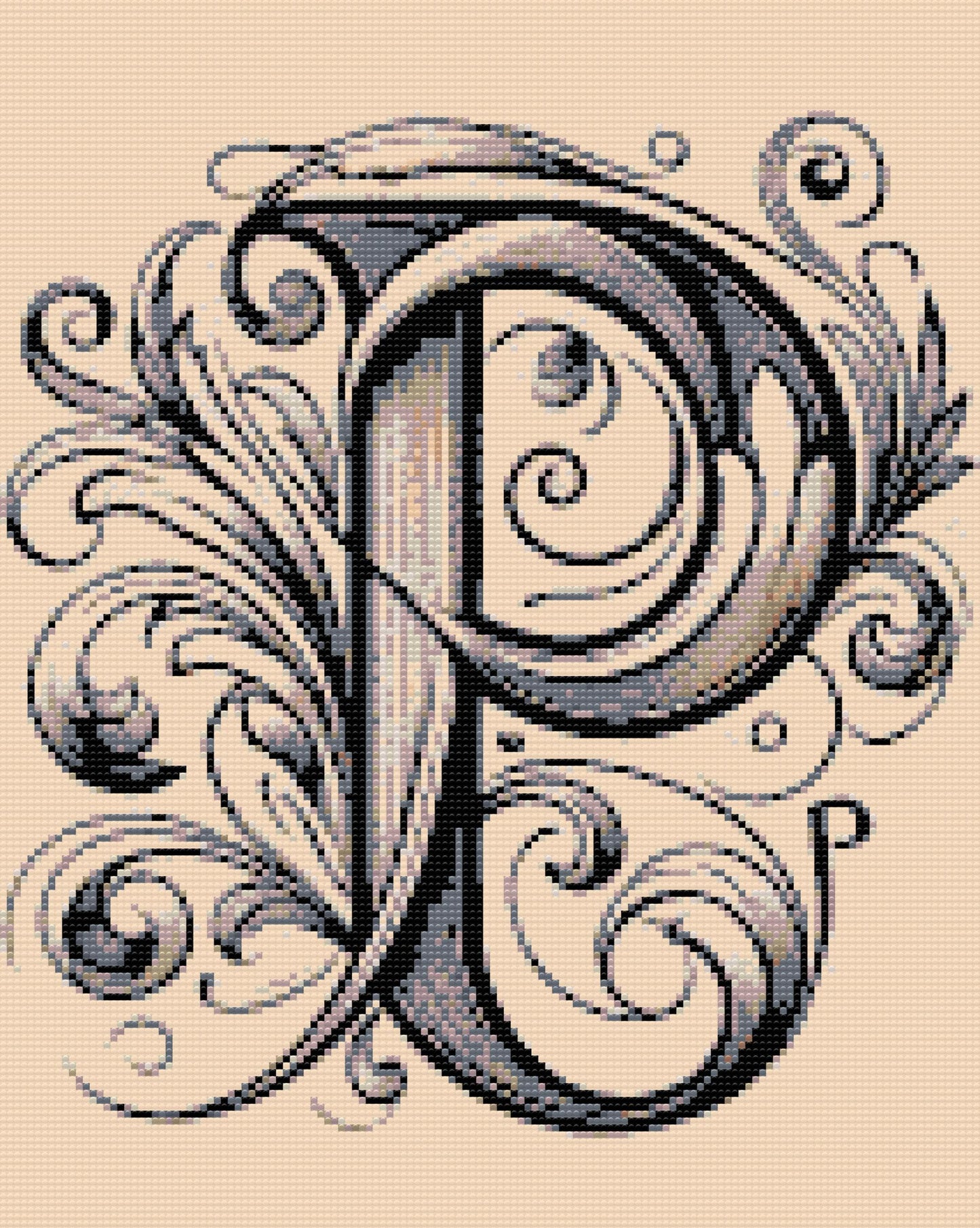 Diamond Paint - Bogstav P