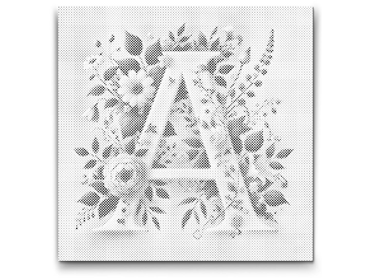 Dotting - Bogstav A - Blomstermønster