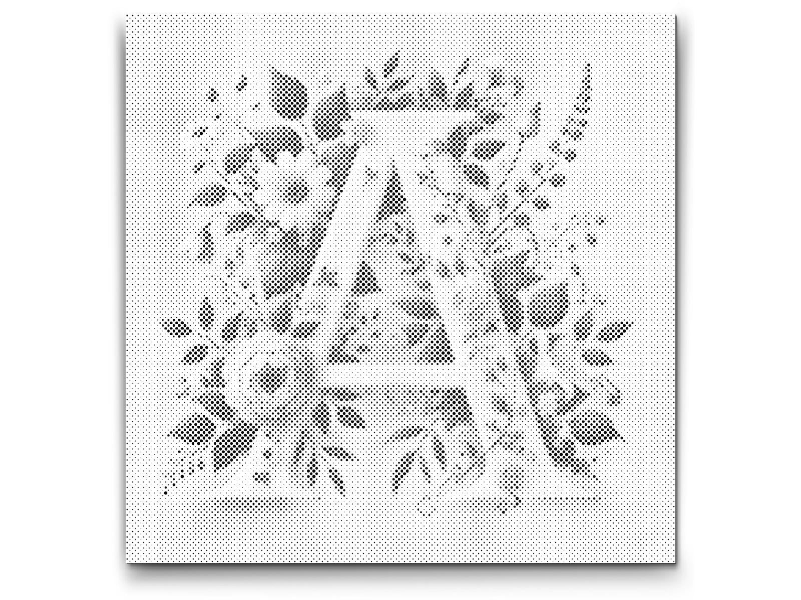 Dotting - Bogstav A - Blomstermønster