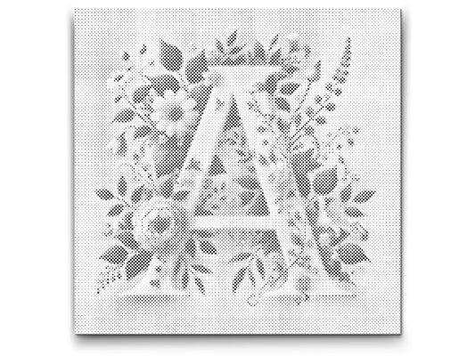 Dotting - Bogstav A - Blomstermønster