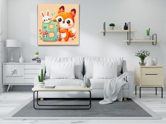 Diamond Paint - Bogstav B – Med et dyr