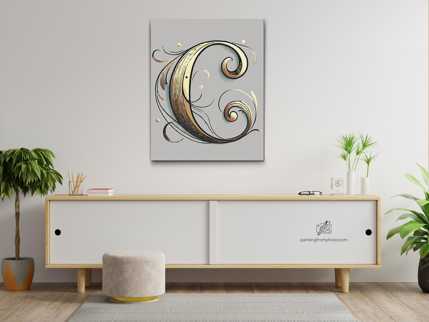 Paint by number - Bogstav C