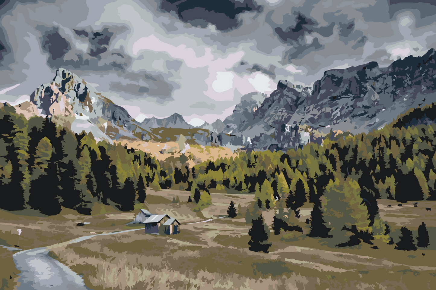 Paint by number - Dolomitterne 2