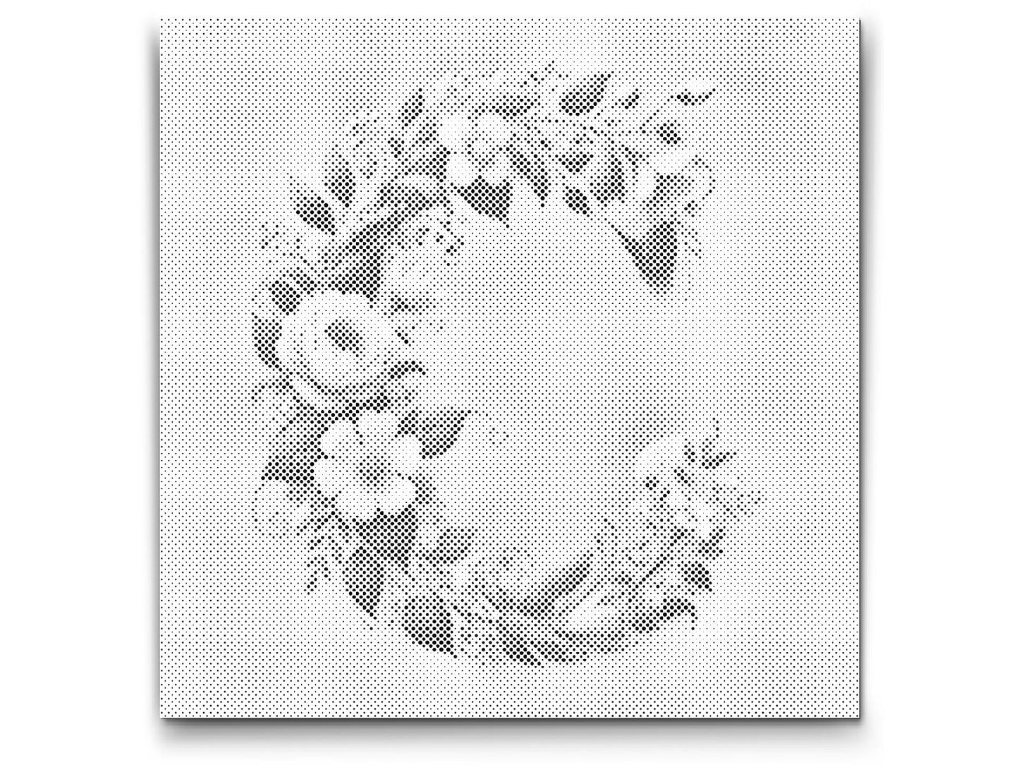 Dotting - Bogstav C - Blomstermønster