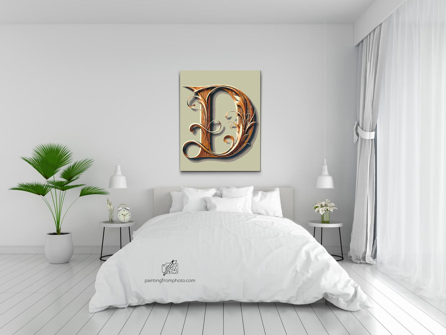 Paint by number - Bogstav D