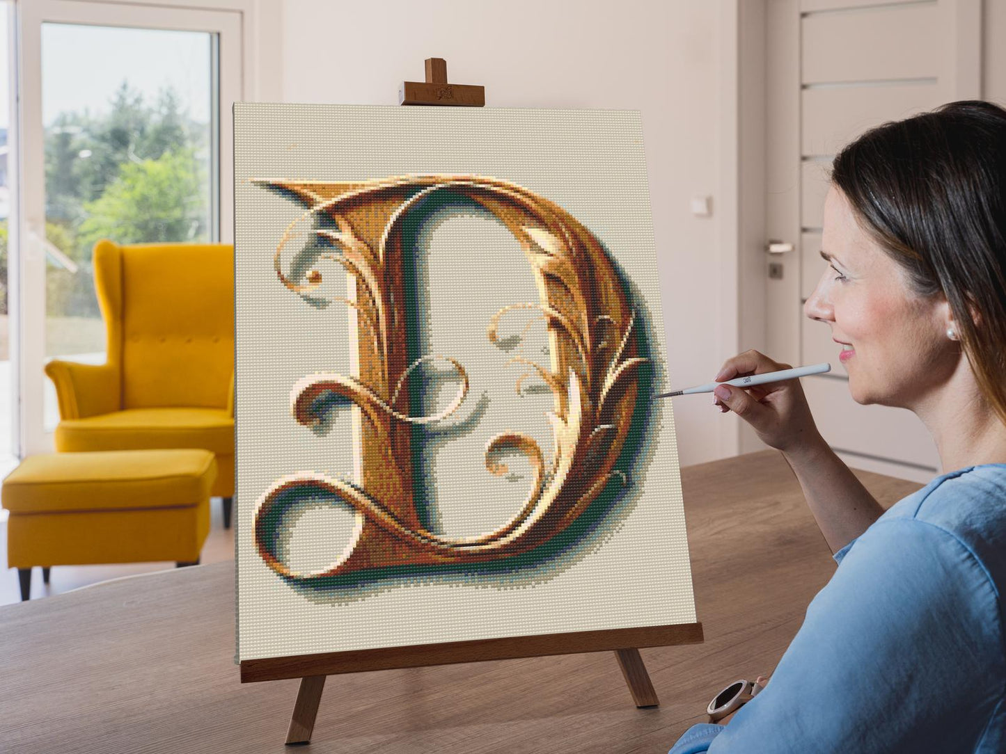 Diamond Paint - Bogstav D