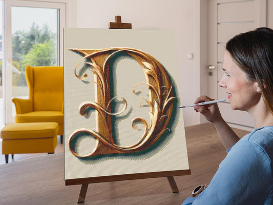Diamond Paint - Bogstav D