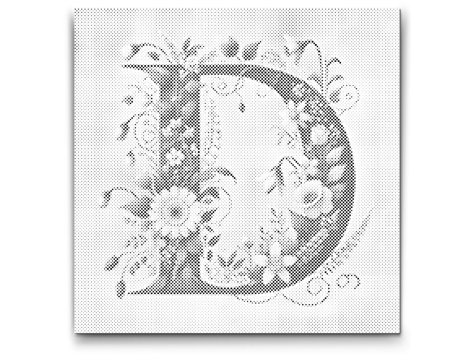 Dotting - Bogstav D - Blomstermønster