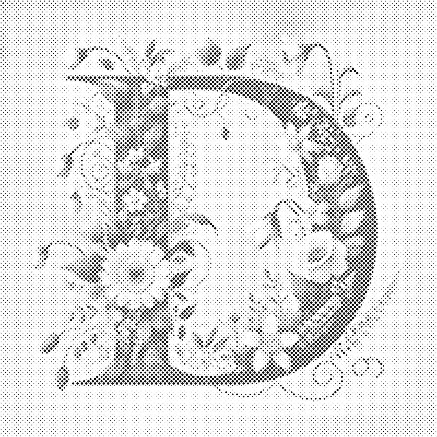 Dotting - Bogstav D - Blomstermønster