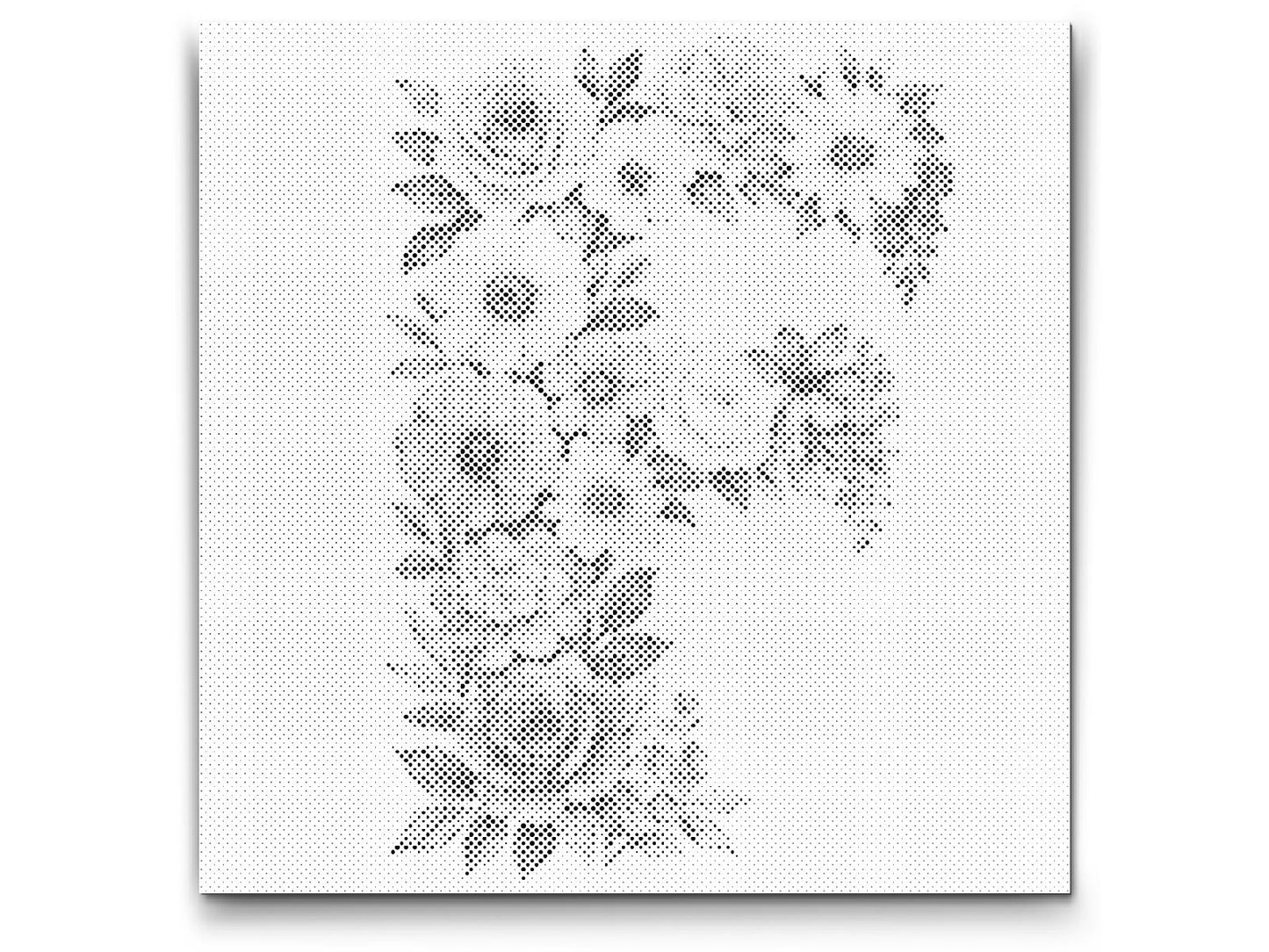Dotting - Bogstav F - Blomstermønster