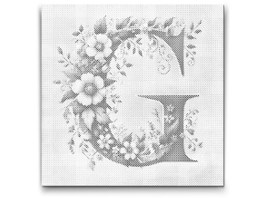 Dotting - Bogstav G - Blomstermønster